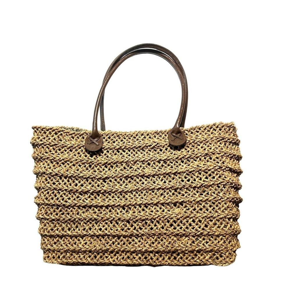 Woven Beach Tote Summery Coastal Cowboy Euro Summer Cappelli Straworld Large